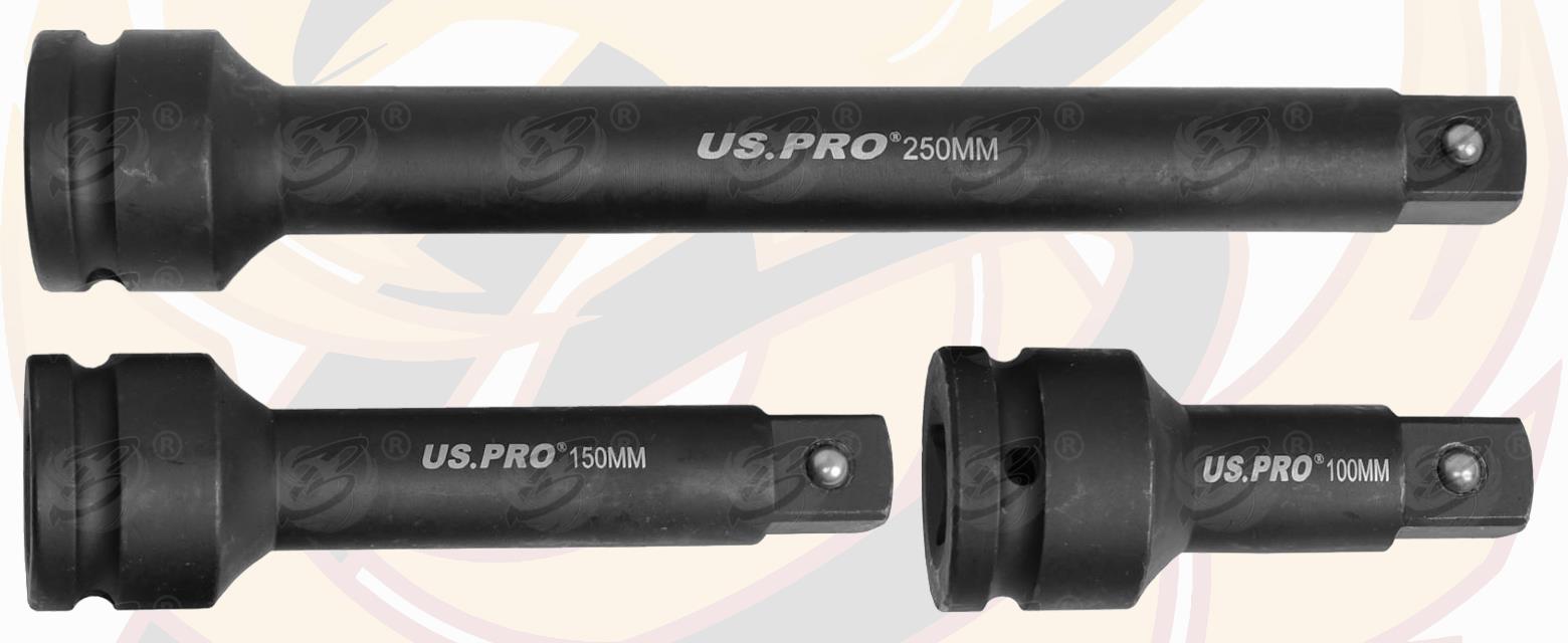 US PRO 3PCS 3/4" DRIVE IMPACT EXTENSION BARS 4" - 6" - 10"