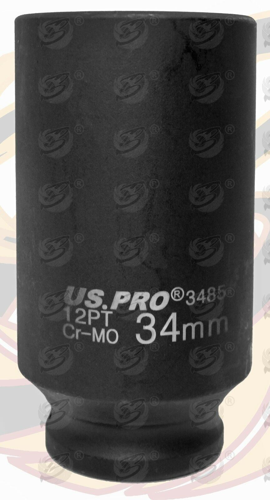 US Pro 34mm 1/2" Drive 12 Point Deep Impact Socket ( Single ) 3485