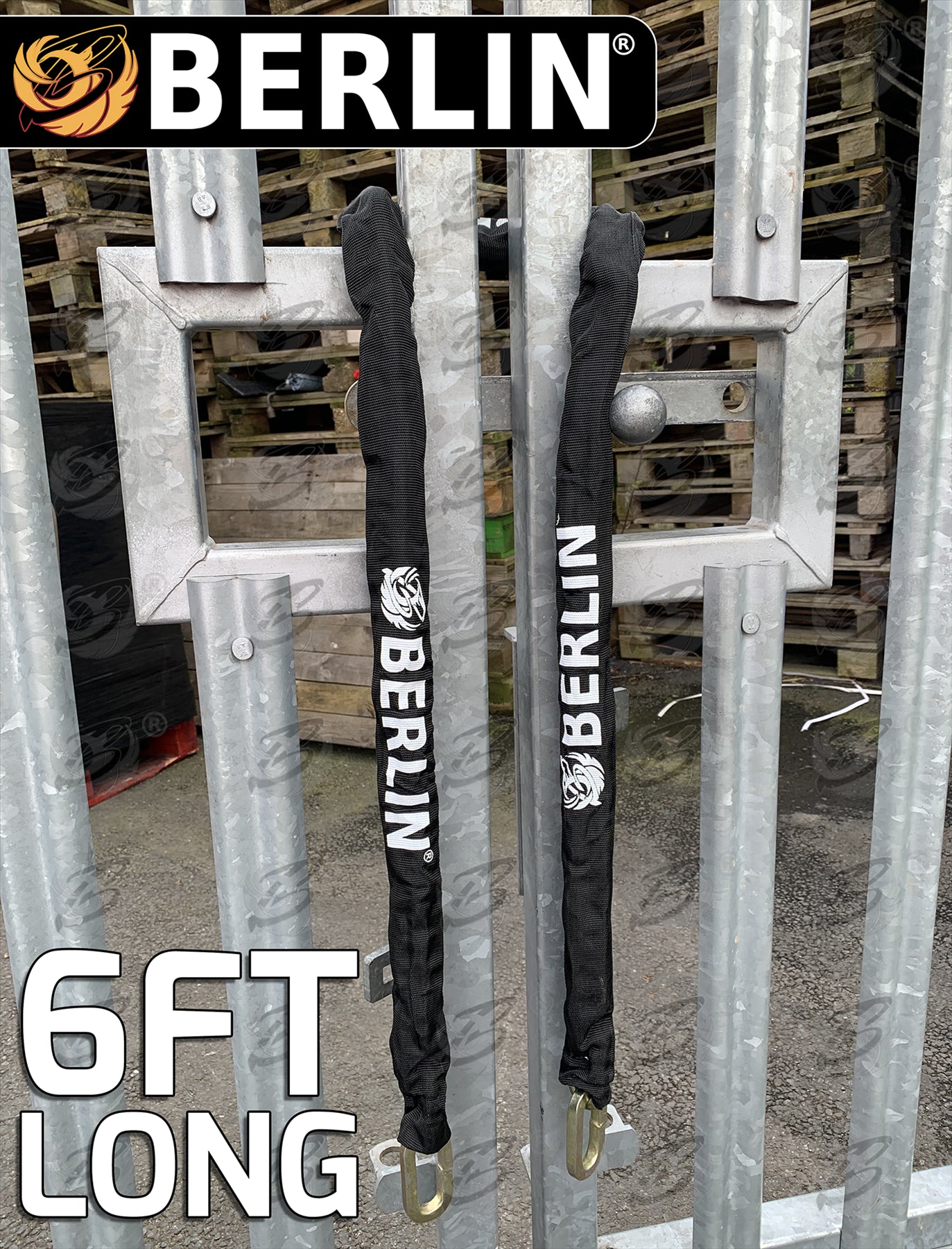 BERLIN 6FT LONG 10MM LINKS SECURITY CHAIN