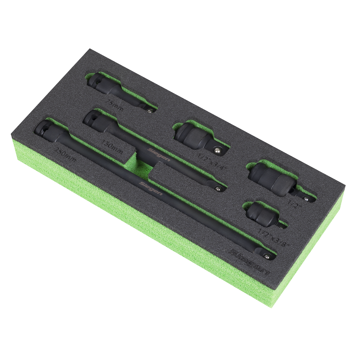 Siegen 6 Piece 1/2" Drive Impact Extension Bar & Adaptor Set With A Manufacturers LifeTime Guarantee S01323