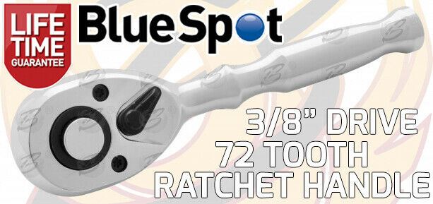 BLUESPOT 3/8" DRIVE 72 TOOTH STUBBY RATCHET HANDLE