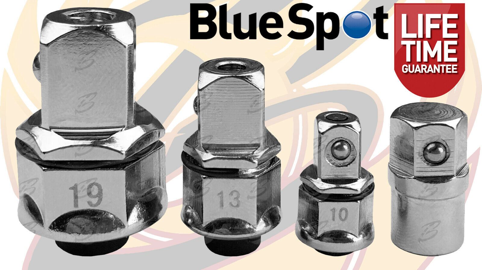 BLUESPOT 10PCS SINGLE RING EXTRA LONG RATCHET AVIATION SPANNERS 8MM - 19MM