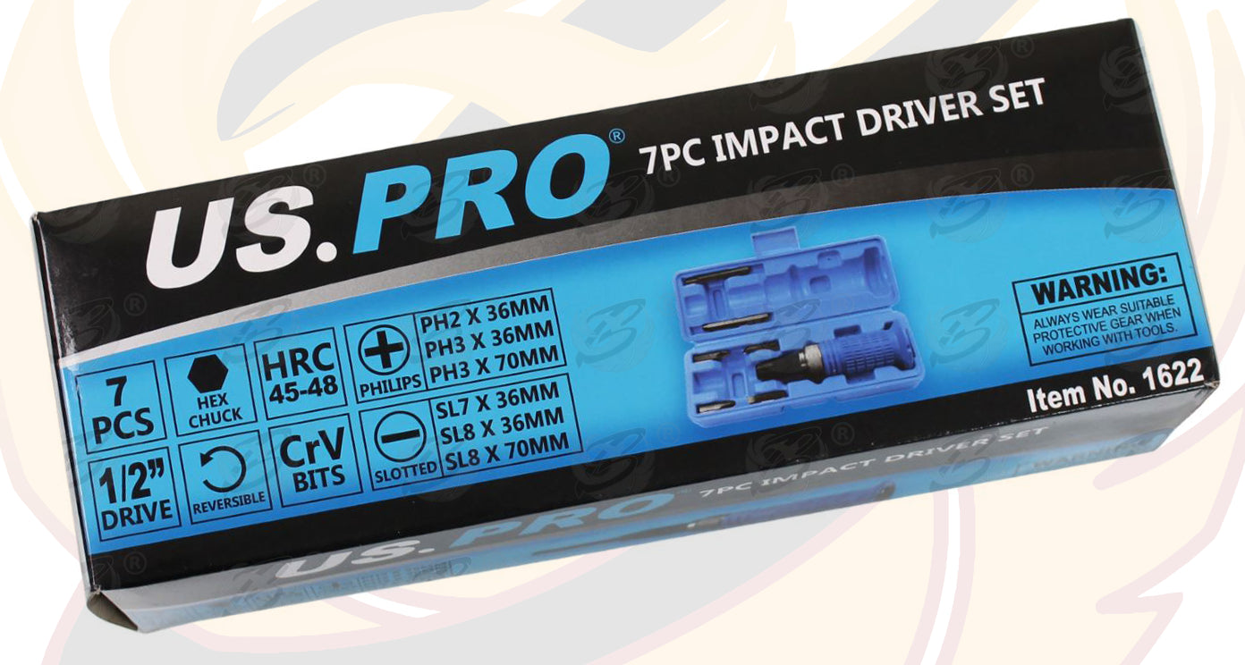 US PRO 7PCS IMPACT DRIVER SET