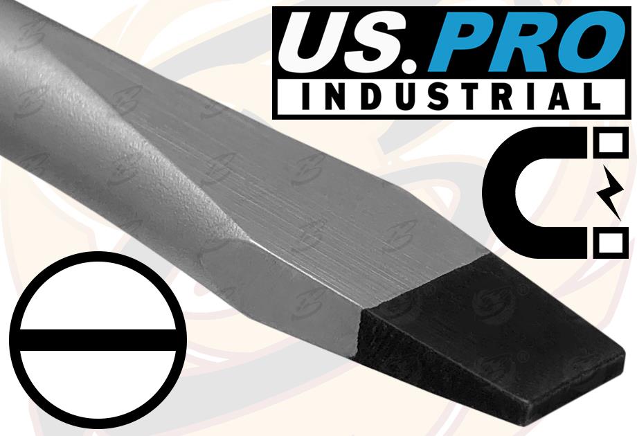 US Pro Industrial 10 Piece Magnetic Go Through Screwdriver Set ( Slotted - PHillips ) 4544