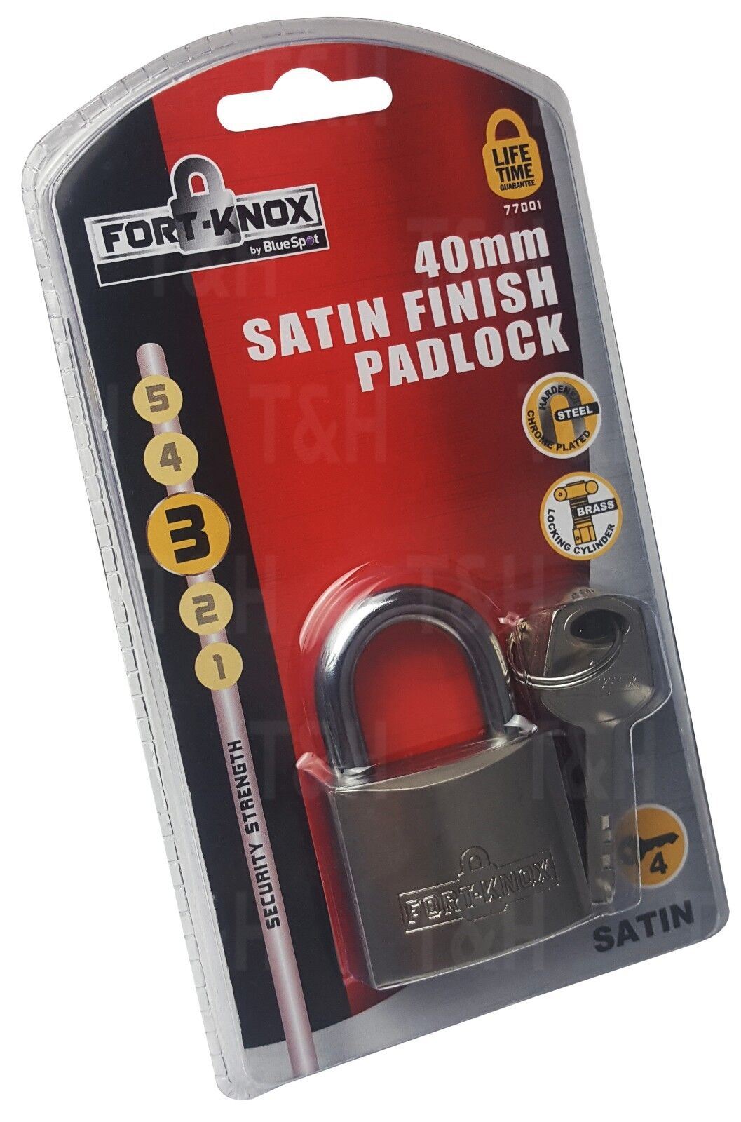 BlueSpot 40mm Satin Finish Padlock 77001
