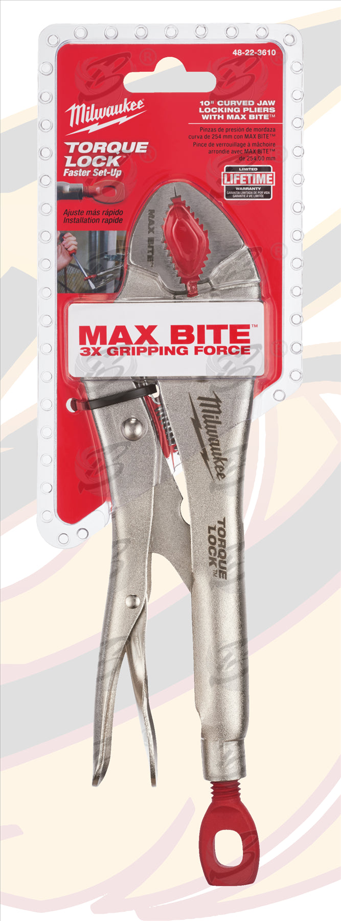 MILWAUKEE 10" MAX BITE CURVED JAW TORQUE LOCK LOCKING PLIERS