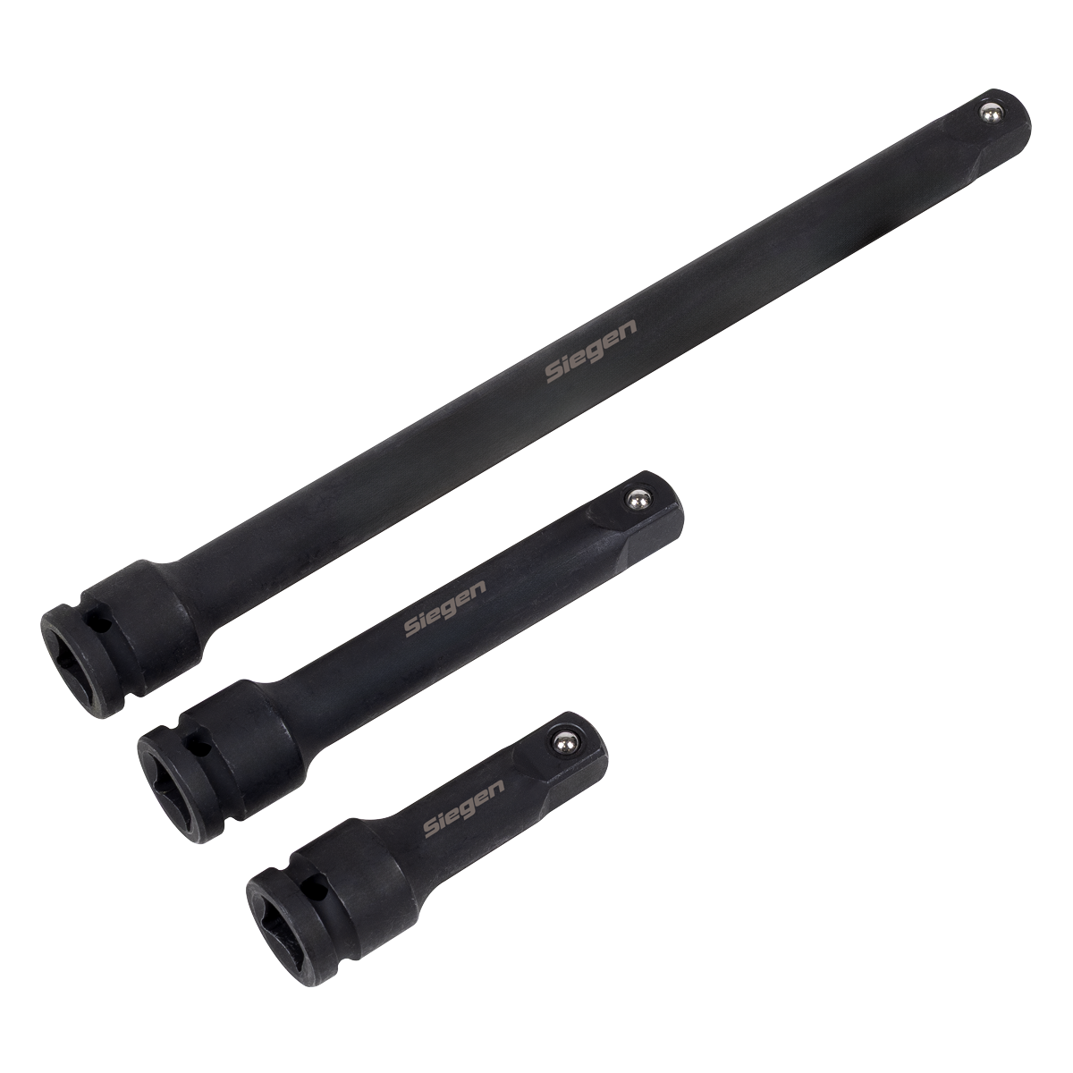 Siegen 3 Piece 1/2" Drive Impact Extension Bar Set With A Manufacturers LifeTime Guarantee S01322