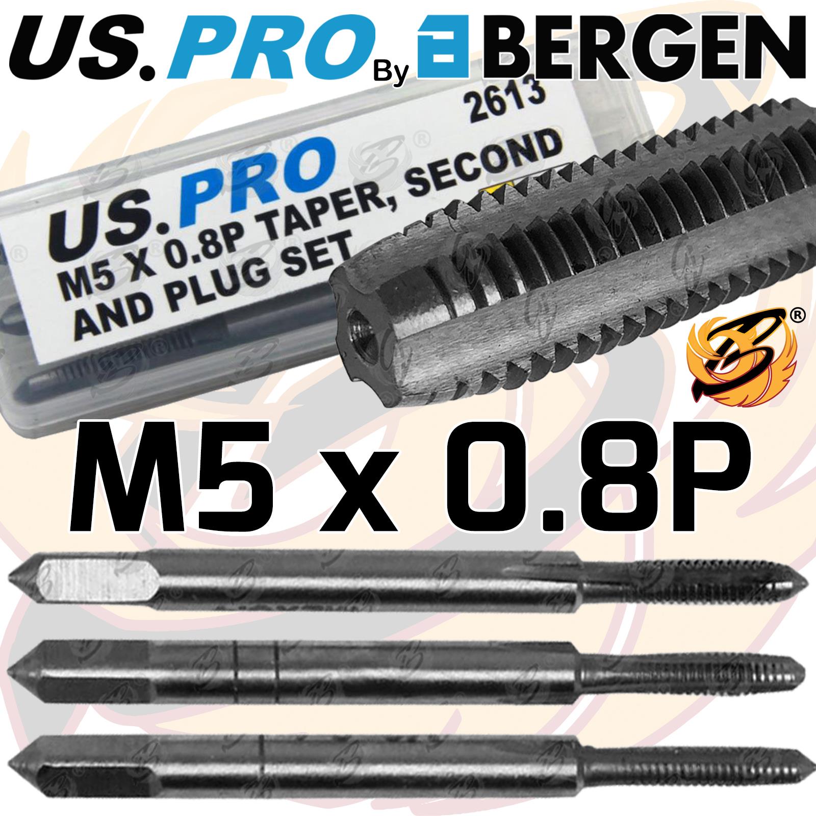 US Pro M5 x 0.8P Taper, Second & Plug Set 2613