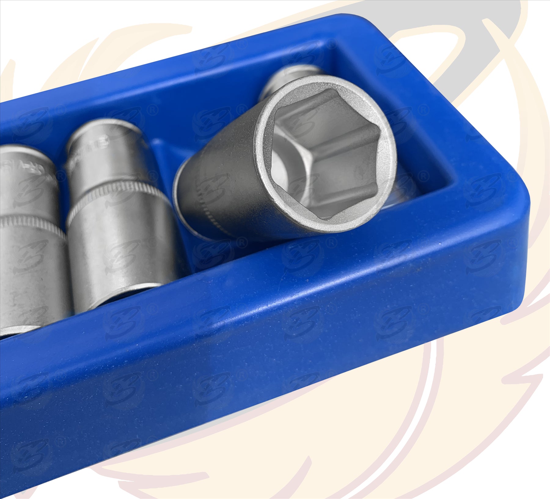 BERGEN 14PCS 3/8" DRIVE 6 POINT DEEP SOCKETS 8MM - 21MM ( SATIN FINISH )