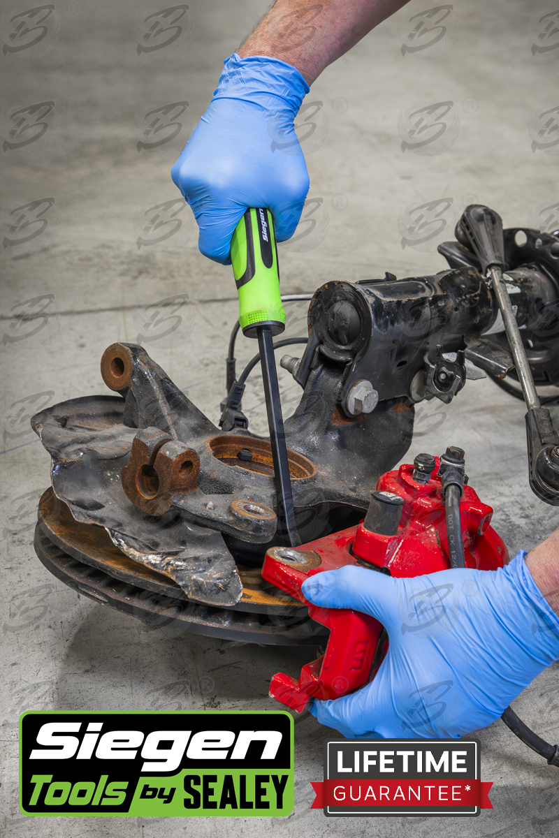 Siegen Angled Pry Bar Set With Hammer Cap Heavy-Duty 4 Piece S01138