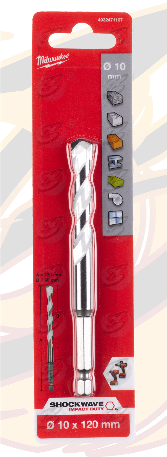 MILWAUKEE 10mm x 120mm MULTI MATERIAL DRILL BIT