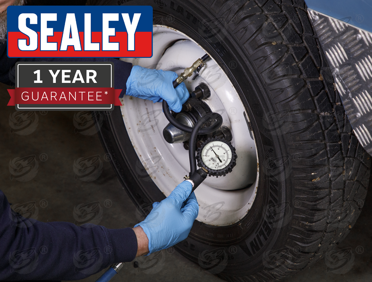 Sealey Tyre Inflator With Clip On Connector 0 - 100Psi ( SA399 )