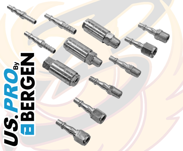 US Pro 12 Piece Air Line Fittings ( One Touch ) ( 8787 )