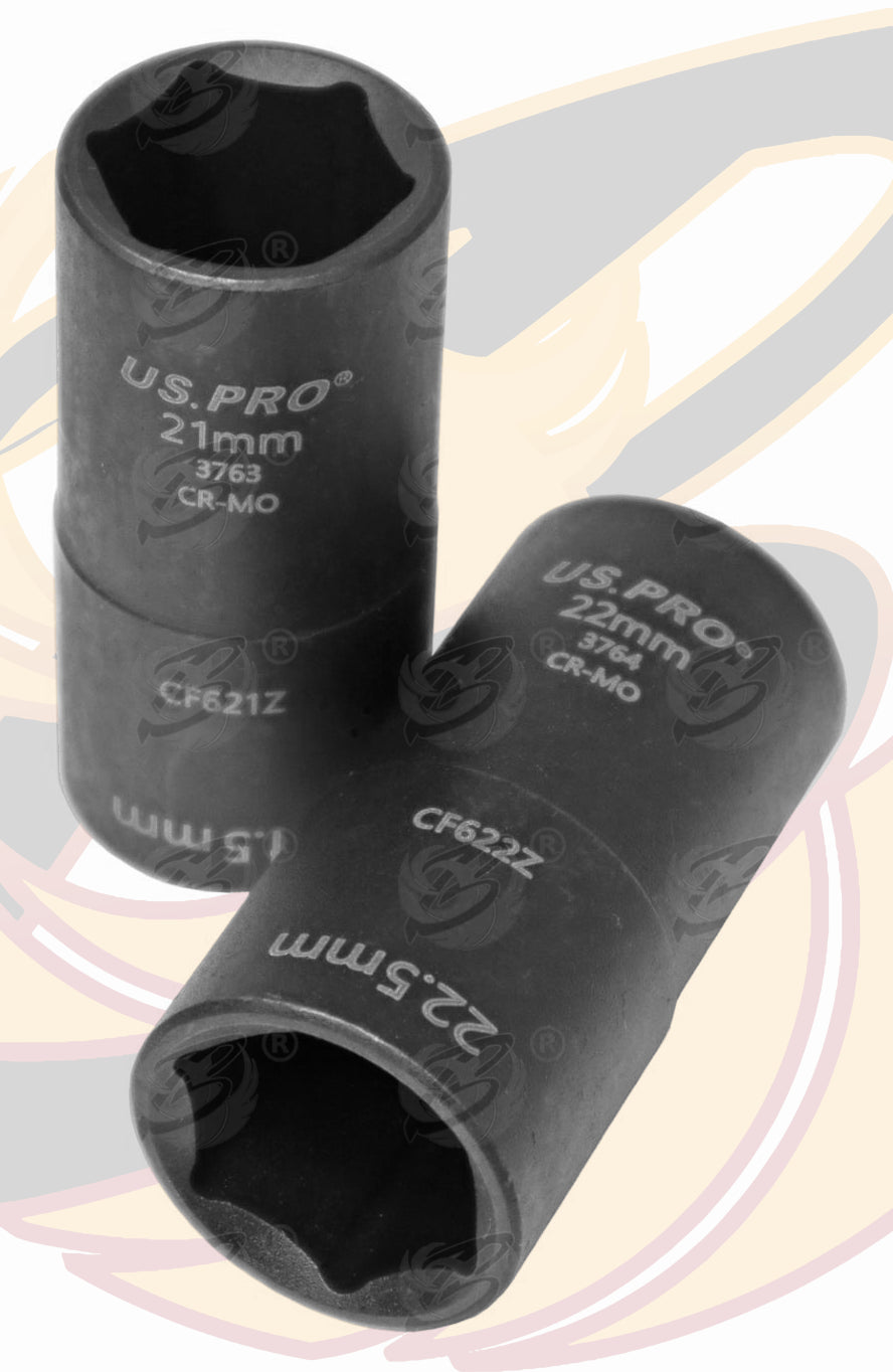US PRO 5PCS 1/2" DRIVE 6 POINT IMPACT FLIP NUT SOCKETS 18.5MM - 27.5MM