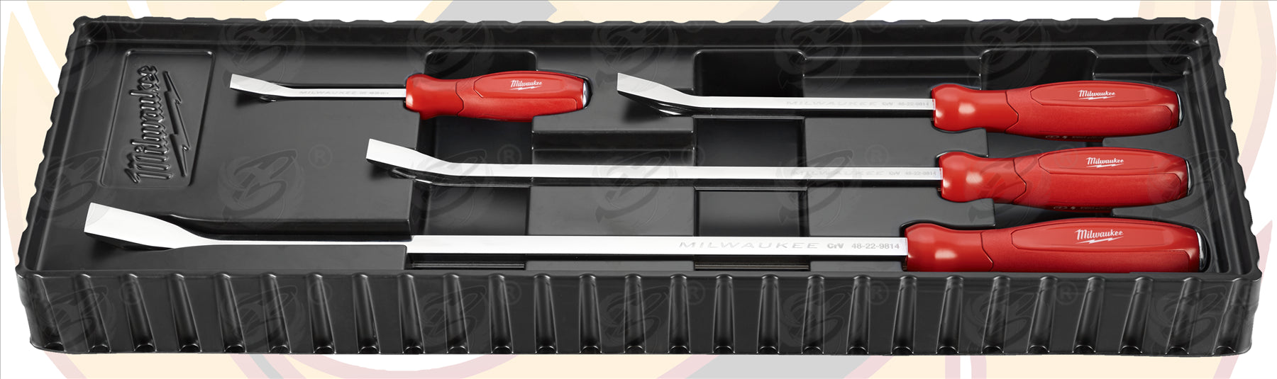 MILWAUKEE 4PCS ALL METAL CORE PRY BAR SET