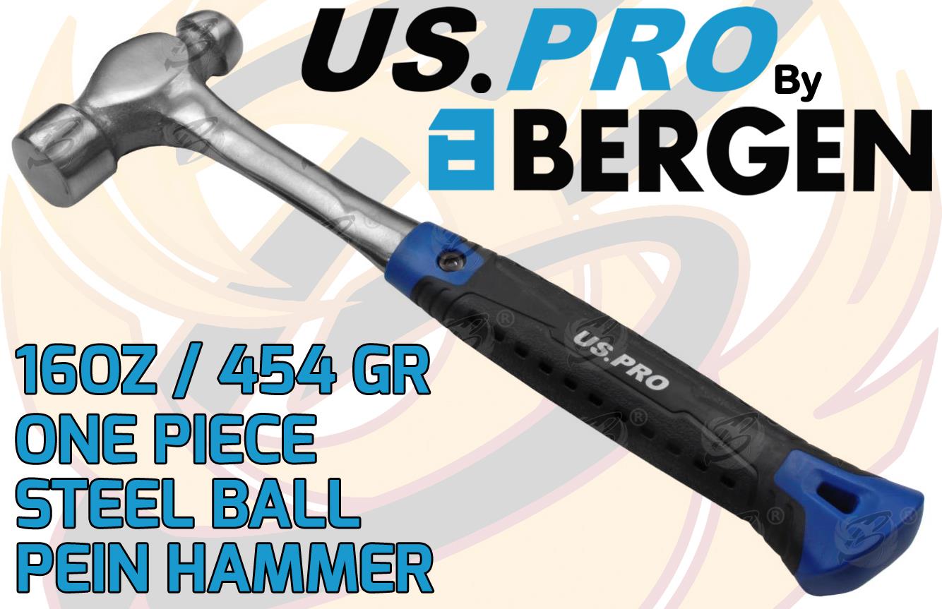 US PRO 16OZ ALL STEEL BALL PEIN HAMMER
