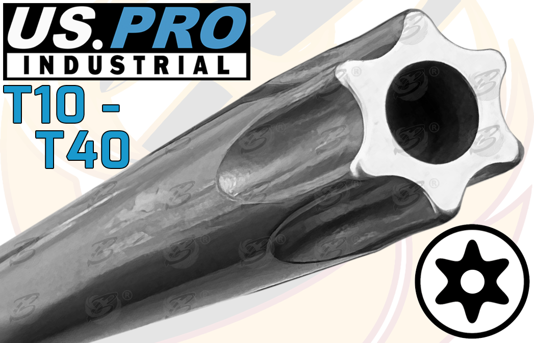 US Pro Industrial 7 Piece Magnetic Tamperproof Torx Screwdrivers T10 - T40 4610