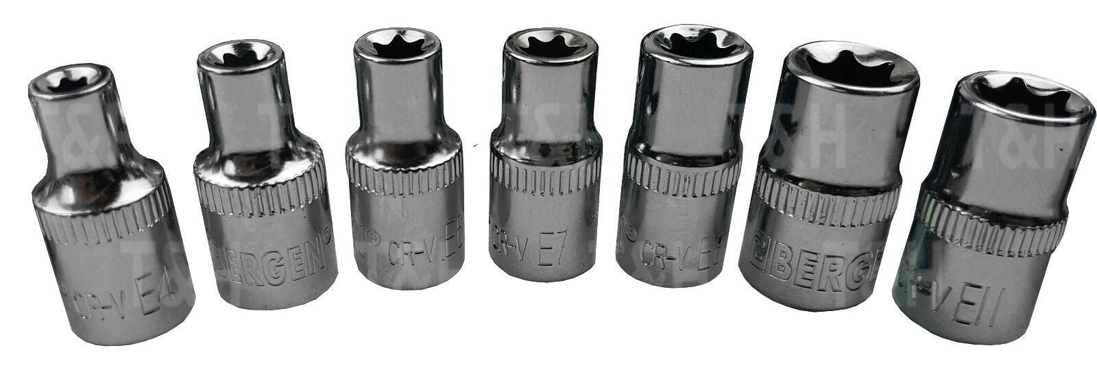US PRO 28PCS 1/4" & 3/8" & 1/2" DRIVE E - TORX SOCKETS E4 - E24