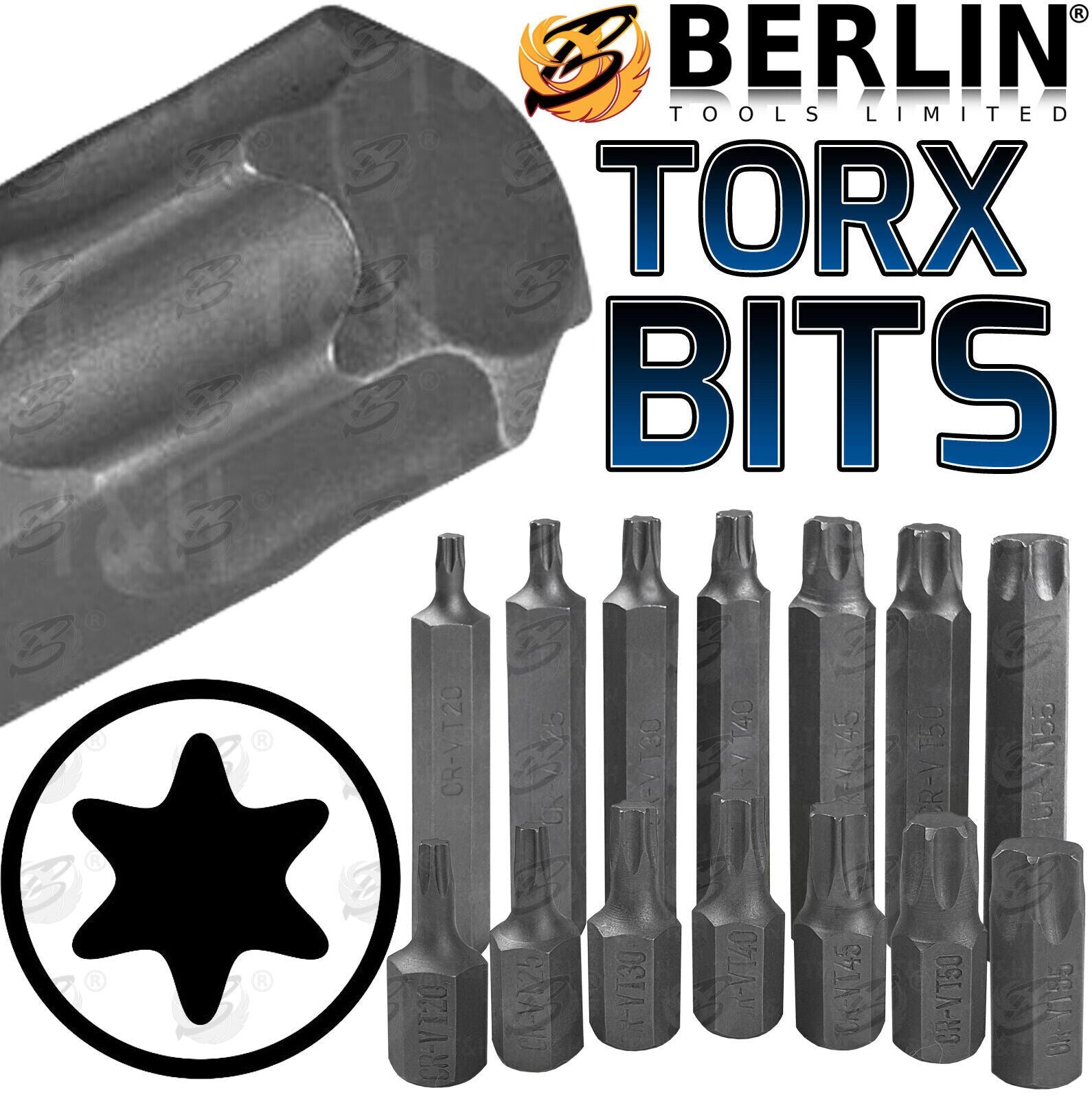 BlueSpot 40 Piece Hex - Torx - Spline Bit Sockets 01517