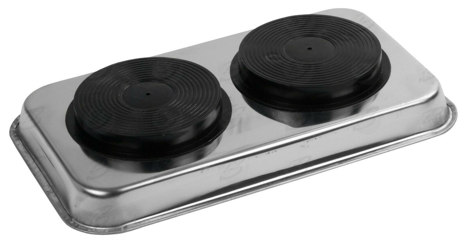 US PRO 9" STAINLESS STEEL DOUBLE MAGNETIC PARTS TRAY