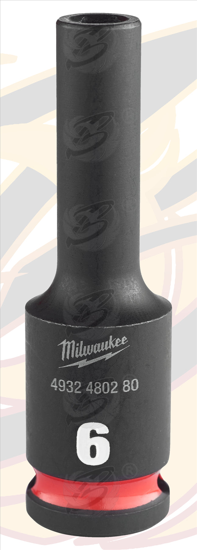 MILWAUKEE 6MM 3/8" DRIVE 6 POINT DEEP IMPACT SOCKET ( SINGLE )
