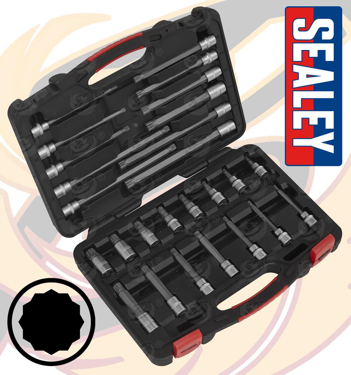 SEALEY 26PCS 3/8" DRIVE SPLINE BIT SOCKETS M5 - M16