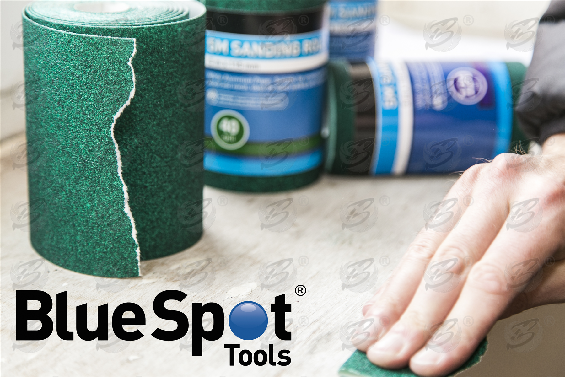 BLUESPOT 60 GRIT SANDING ROLL ( 5M x 115MM ) ( 6 ROLLS )