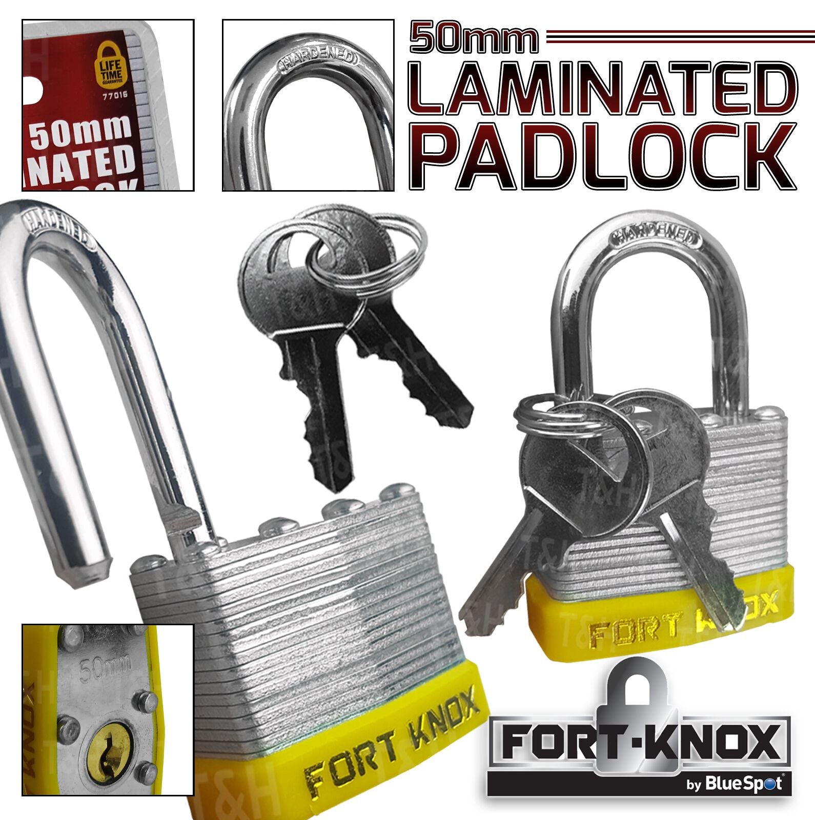 BLUESPOT 50MM LAMINATED PADLOCK