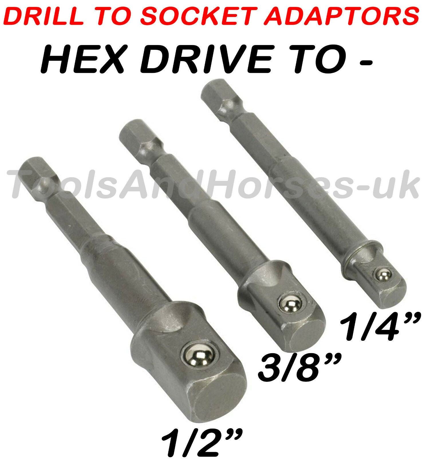 BLUESPOT 3PCS DRILL SOCKET ADAPTER