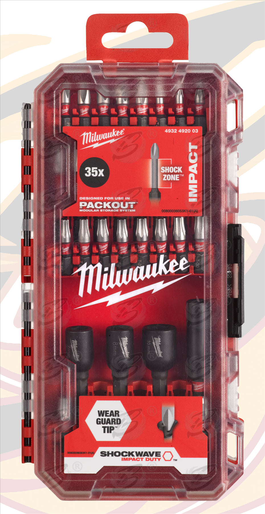 MILWAUKEE 35PCS IMPACT DRILL / DRIVER & NUT DRIVER BIT SET ( SHOCKWAVE IMPACT DUTY )