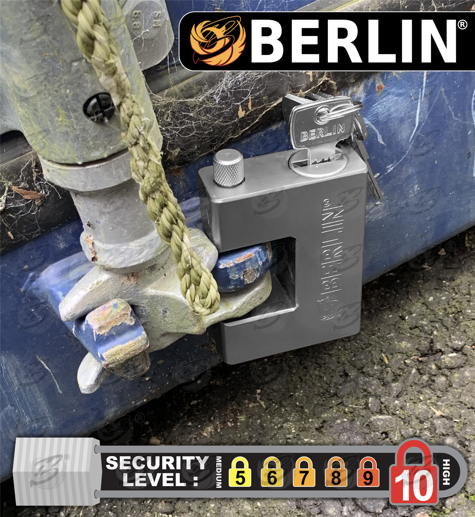 Berlin Tools 94mm Shutter "C" Type / Container Padlockm Heavy Duty Shutter / Container Padlock BER009