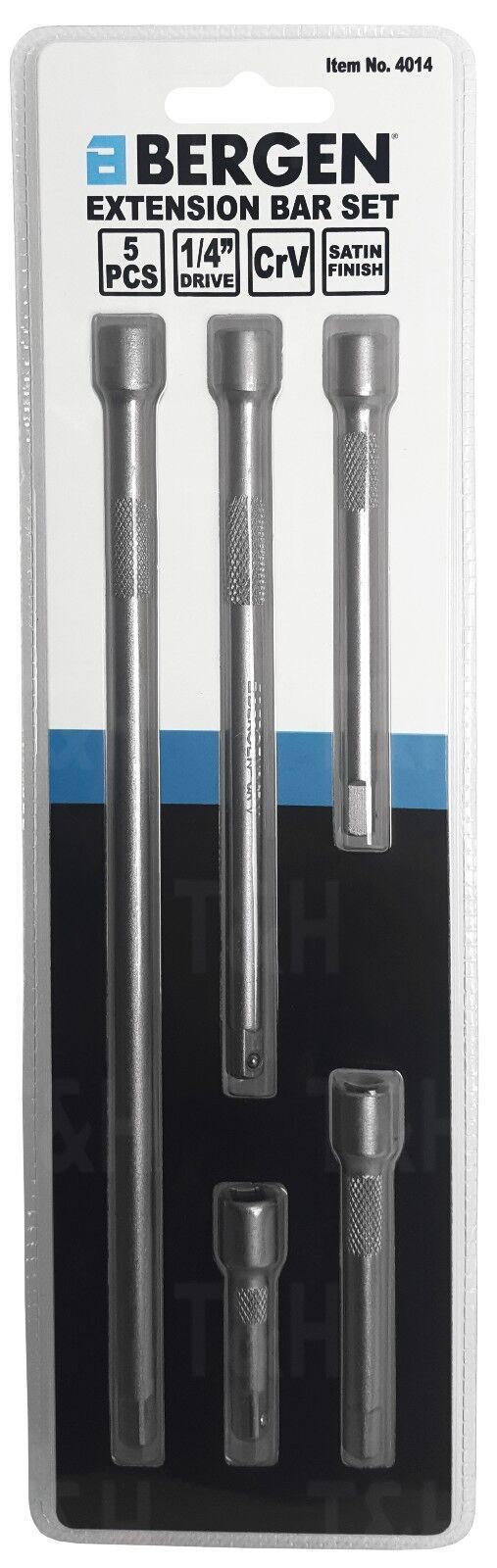 US Pro 5 Piece 1/4" Drive Extension Bars 50mm - 225mm 4157