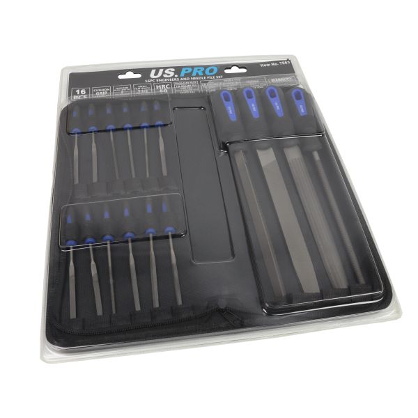 US Pro 16 Piece Engineers And Needle File Set 7563