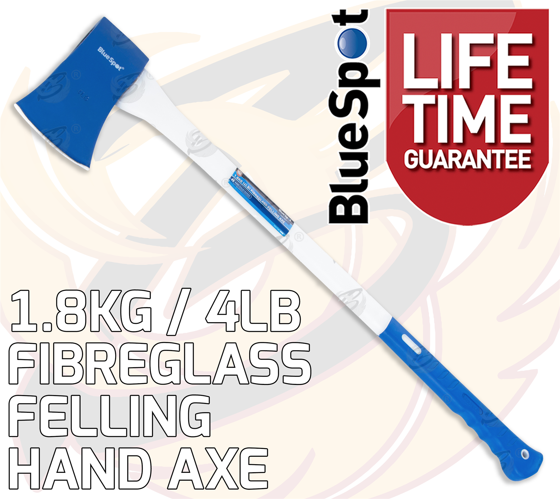BlueSpot 1.8Kg ( 4Lb ) Fibreglass Felling Axe ( 26606 )