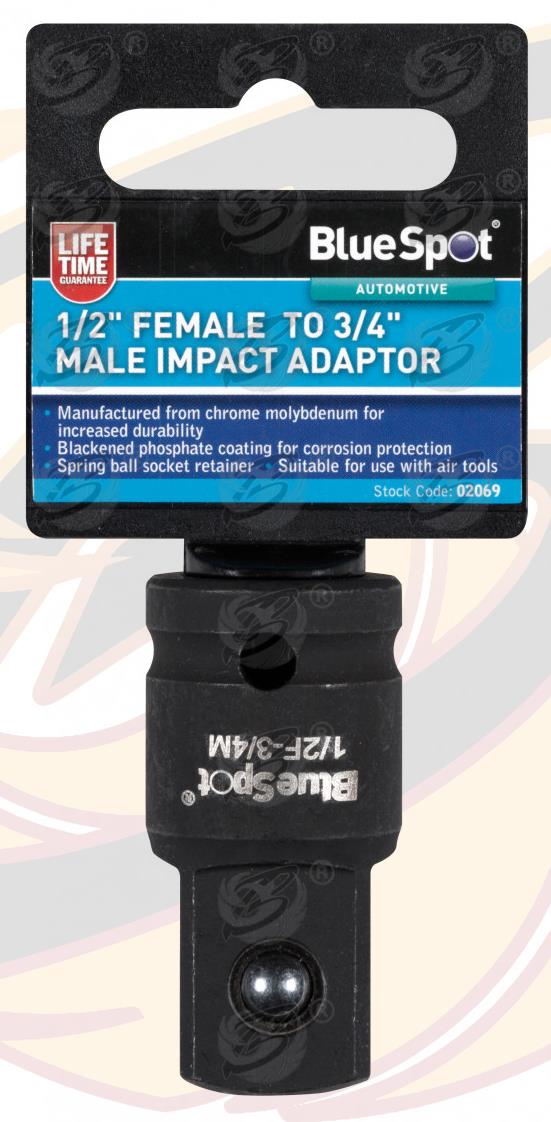 BLUESPOT IMPACT SOCKET ADAPTER 1/2" DRIVE UP TO 3/4" DRIVE