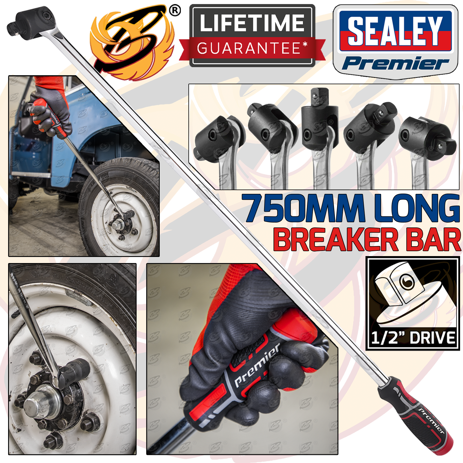 Sealey Breaker Bar 750mm 1/2"Sq Drive ( AK7307 )