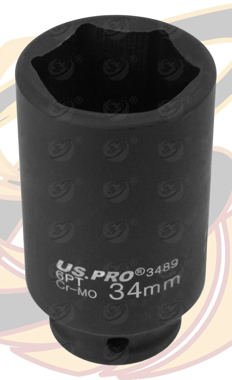 US Pro 34mm 1/2" Drive 6 Point Deep Impact Socket ( Single ) 3489