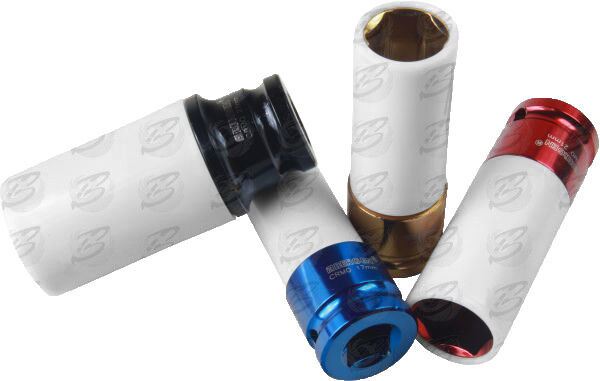 US PRO 7PCS 1/2" DRIVE 6 POINT ALLOY WHEEL NUT SOCKETS 17MM - 27MM