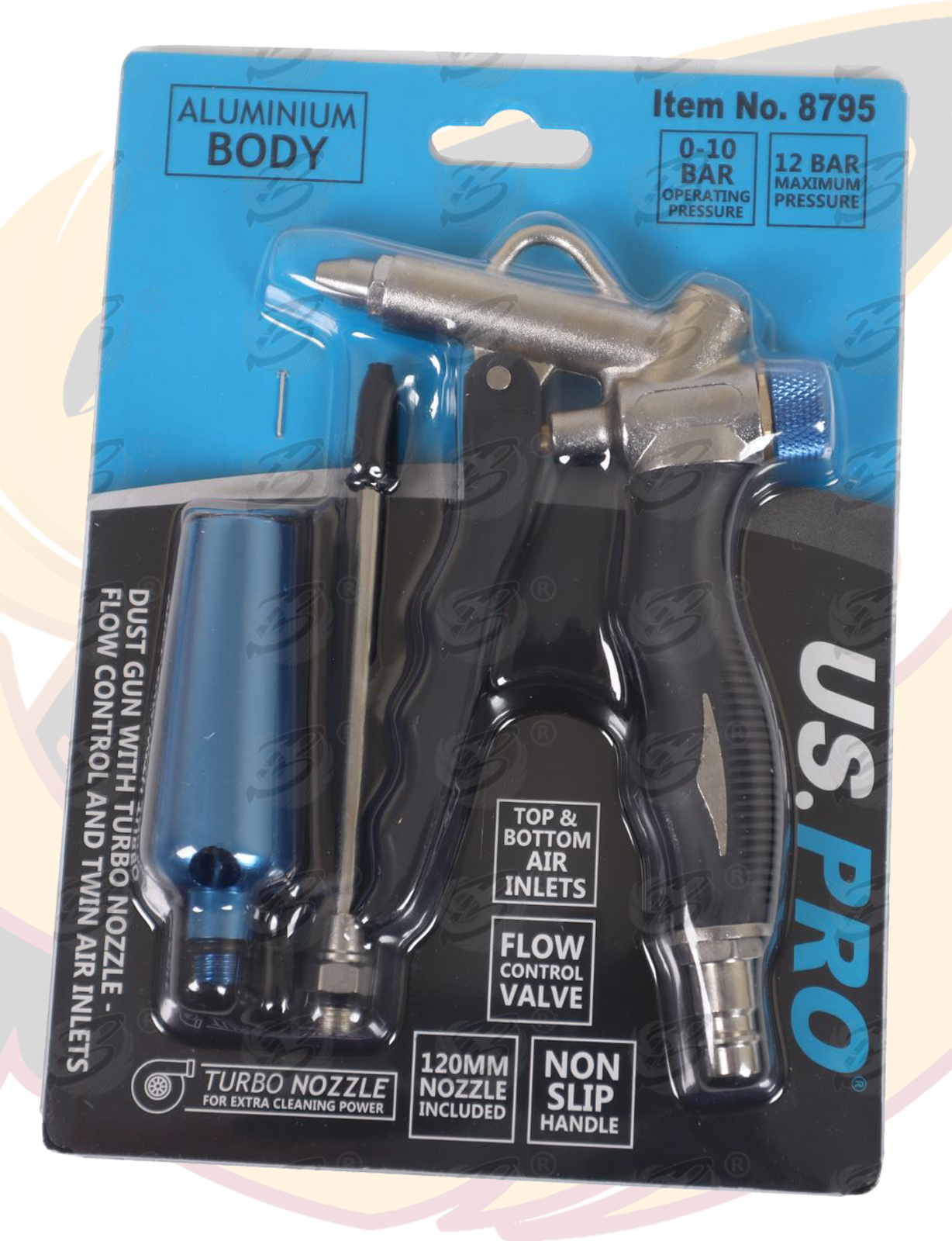 US Pro Dust Gun With Turbo Nozzle - Flow Control And Twin Air Inlets ( 8795 )