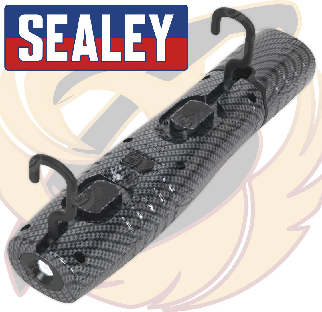SEALEY RECHARGEABLE SMD LED LI - ION WORK LIGHT ( CARBON FIBRE )