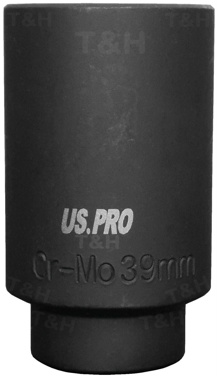 US Pro 8 Piece 1/2" Drive 12 Point Deep Impact Sockets 29mm - 39mm 1421