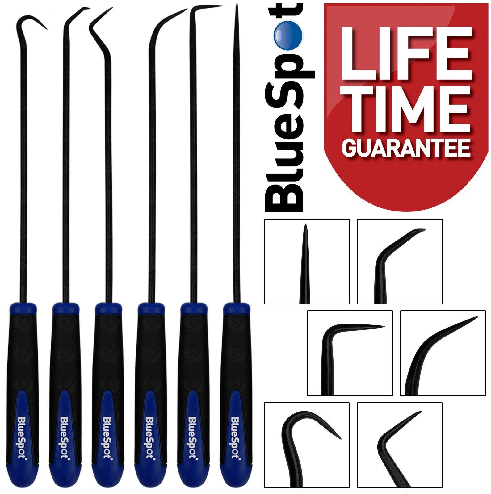BLUESPOT 6PCS LONG REACH HOOK & PICK SET
