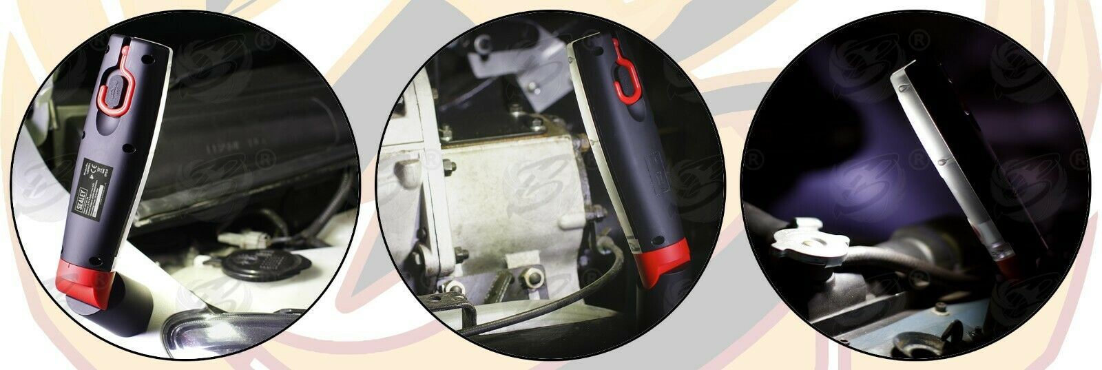 SEALEY RECHARGEABLE COB LED LI - ION WORK LIGHT ( 1000LM )