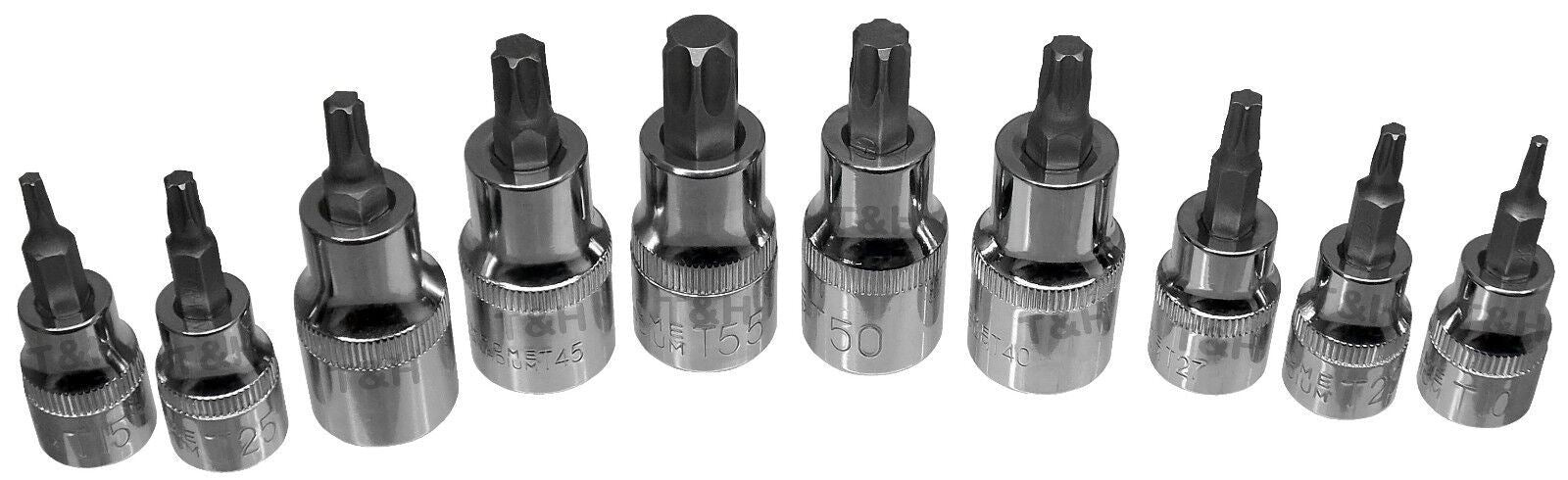 BlueSpot 29 Piece 1/4" & 3/8" & 1/2" Drive Torx & E - Torx Socket Set 01529
