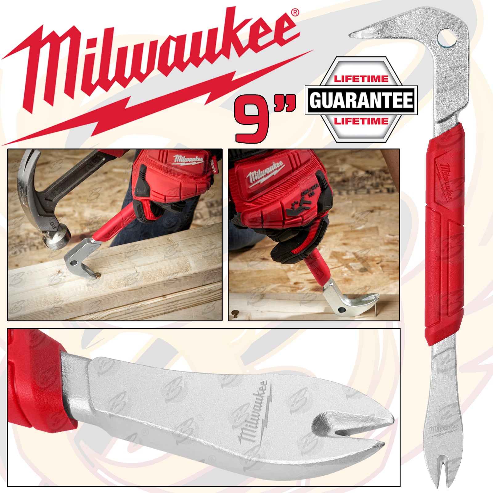 MILWAUKEE 9" NAIL PULLER ( PRY BAR )