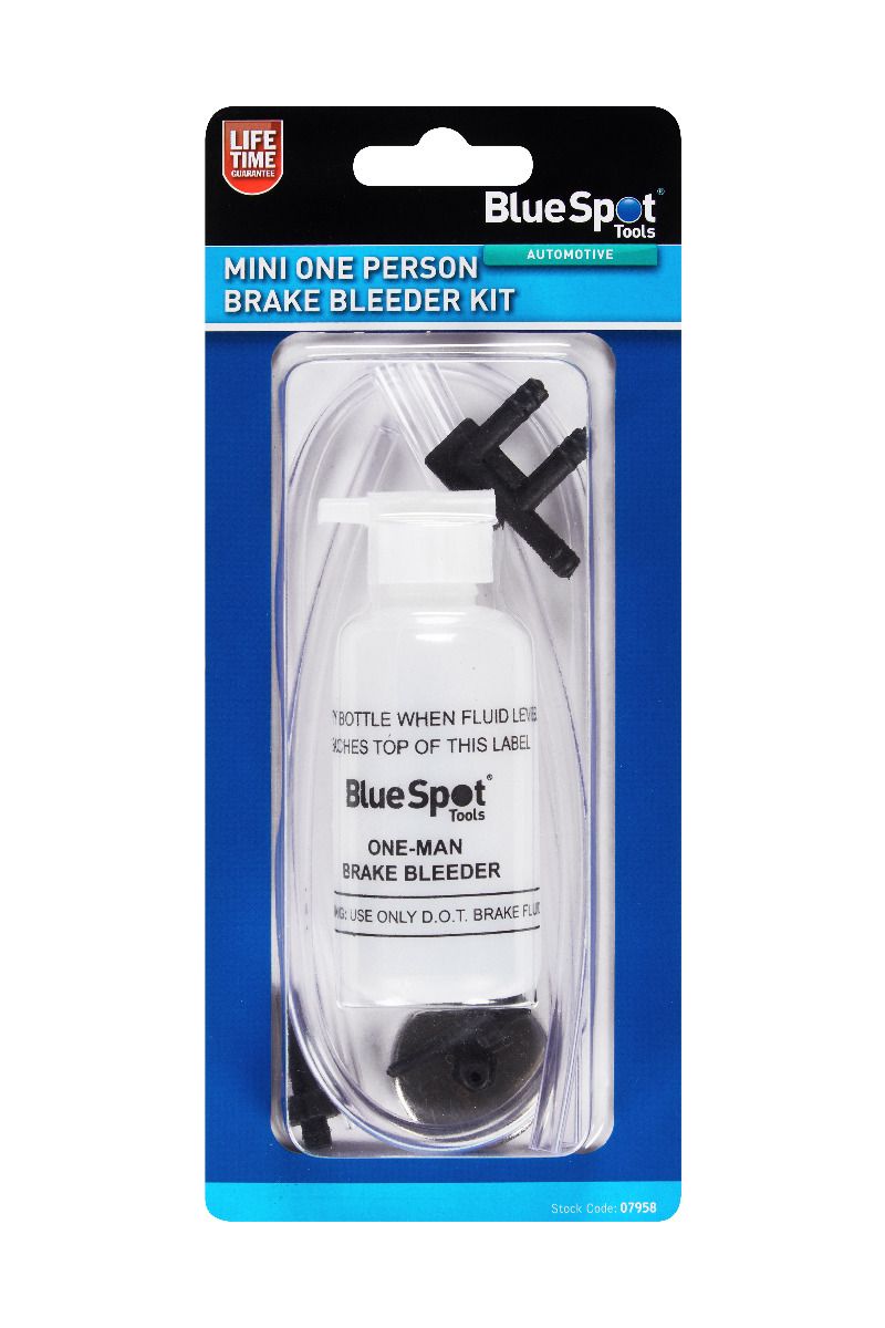 BlueSpot One Person Brake Bleeder Kit With A Manufacturers LifeTime Guarantee 07958
