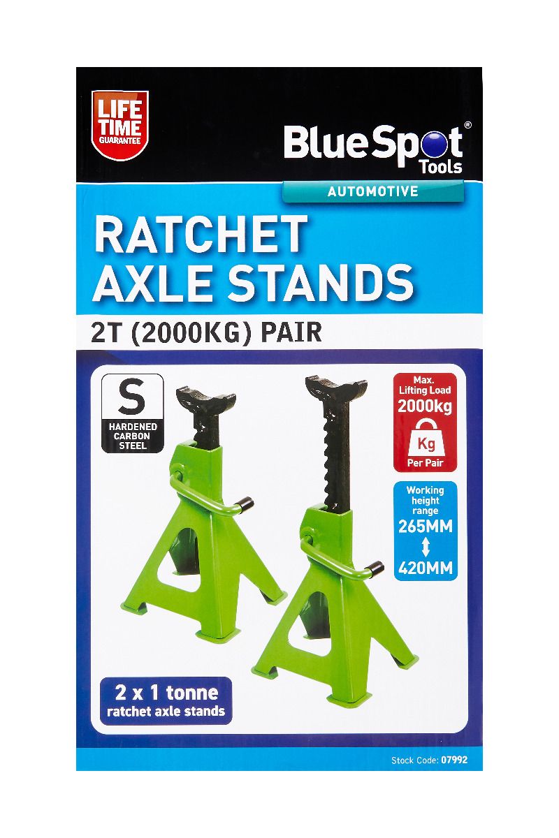BlueSpot 2 Ton ( Tonne ) Axle Stands ( Pair ) ( 07992 )