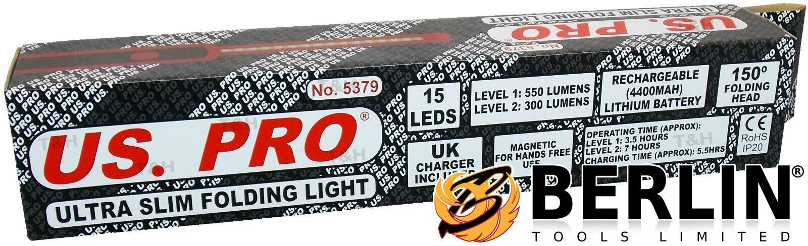 US Pro Rechargeable Li - Ion Cob Led Worklight 5379