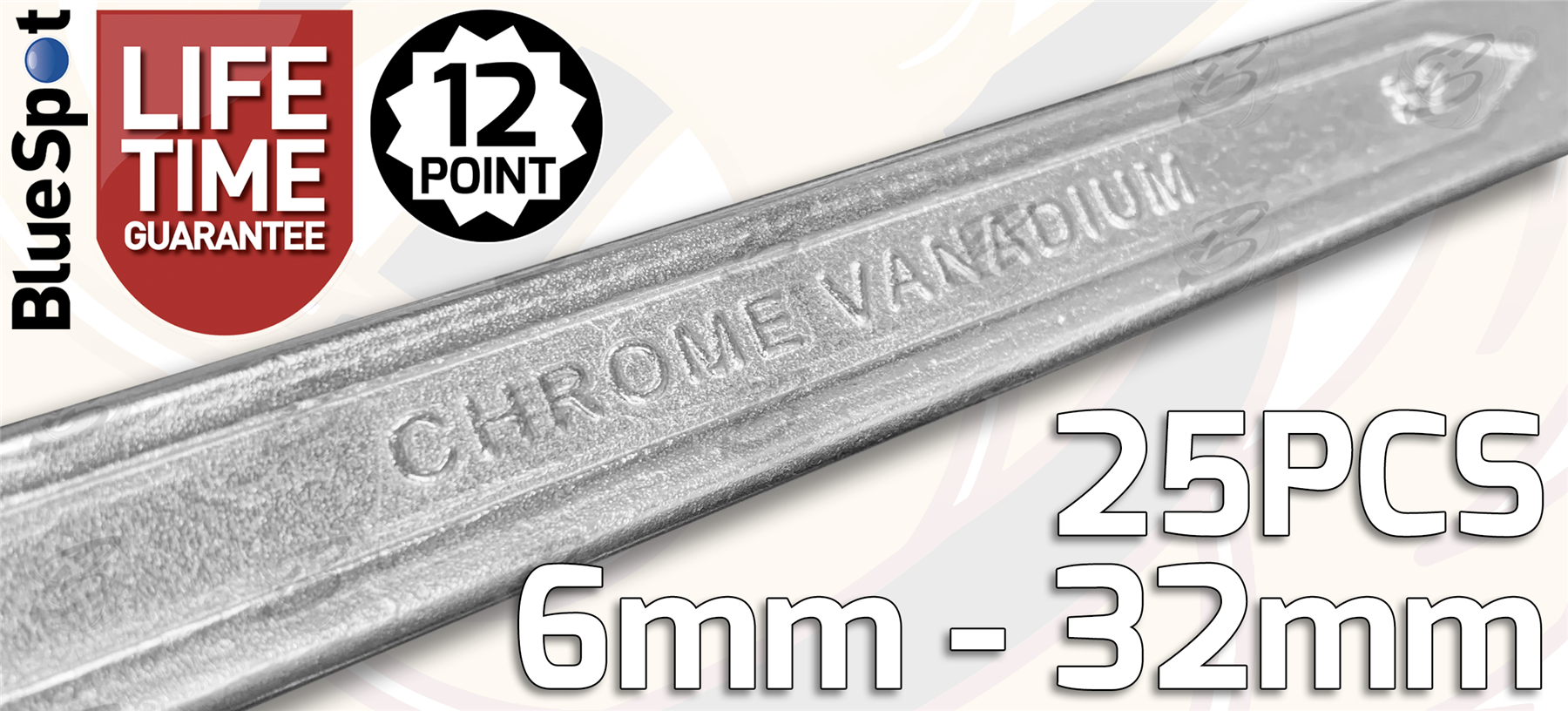 BlueSpot 25 Piece Combination Spanner Set 6mm - 32mm ( 04131 )