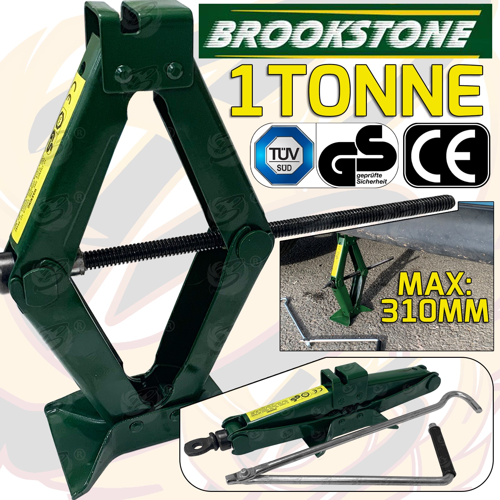 BROOKSTONE 1 TONNE SCISSOR JACK